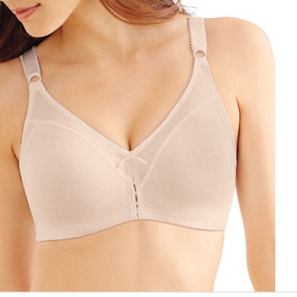 Bali Other - Bali Double Support Cotton Blend Wireless Bra Soft Taupe